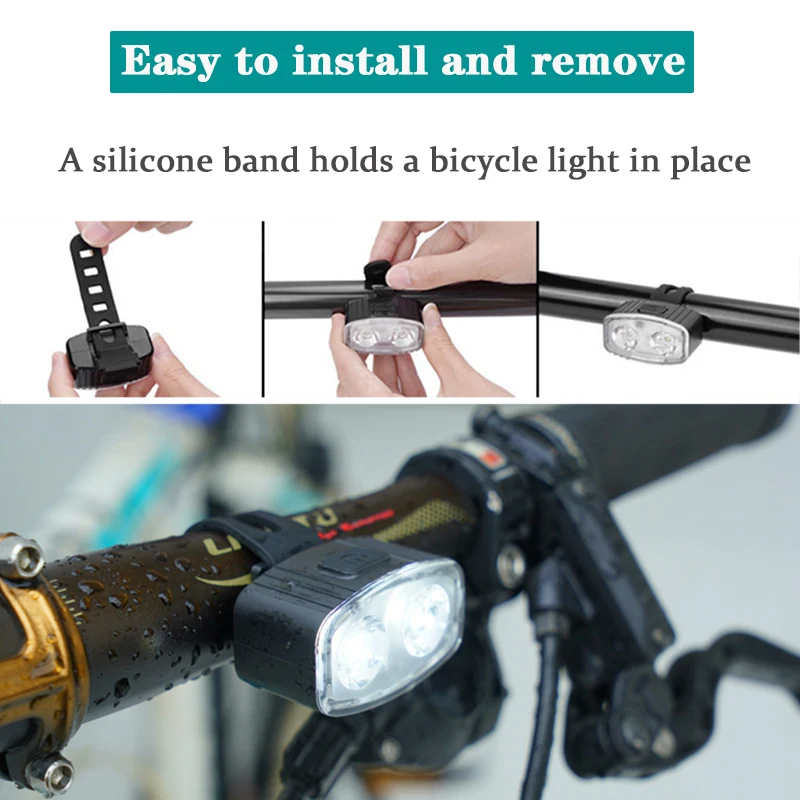 LED Fahrrad Rücklichter USB Aufladbare Fahrrad Rot Licht IPX4 Wasserdicht Straße Mountainbike Vorne Hinten Licht Typ-C MTB Lampe