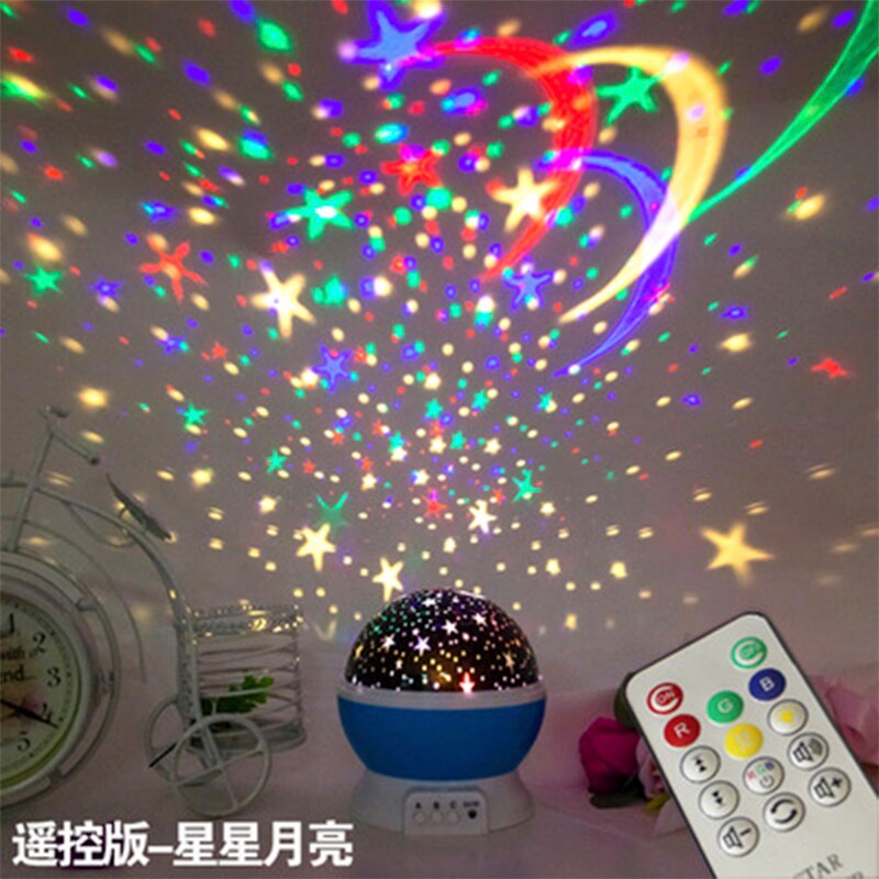 LED Sternen Projektor Lampe - Rotierender Mond Sternenhimmel - Leuchtendes Spielzeug für Baby Schlaf: A