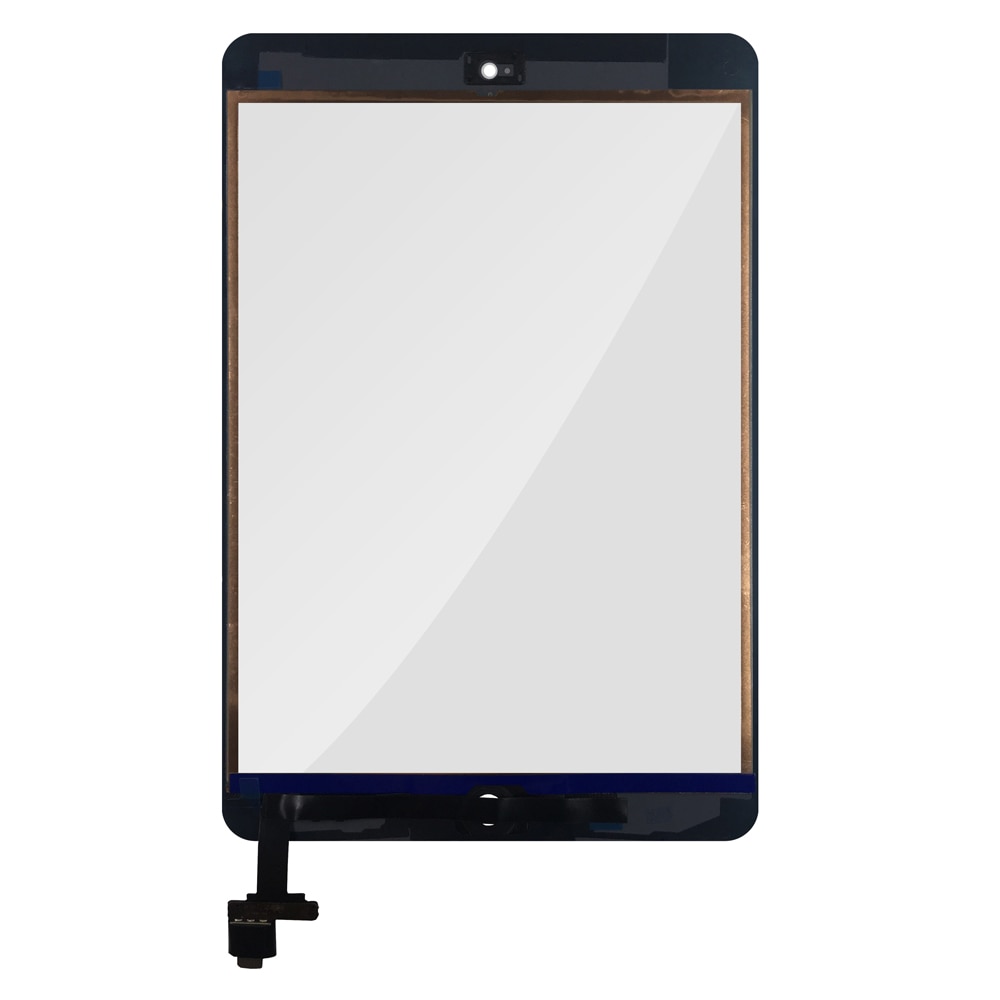 Para ipad mini 2 touch screen, a1432 a1454 a1455 a1489 a1490 a149 digitador ic cabo mini1 sensor de vidro + casa botão para mini 1