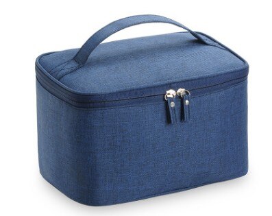 Imperméable à l'eau hommes sac cosmétique organisateur de voyage sac de maquillage pour femmes nécessaire trousse à maquillage lavage humide et sec trousse de toilette: Matte Blue