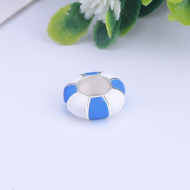 Authentic 925 Sterling Silver Smooth Round Spacer Stopper Beads Fit Original Bracelets For Jewelry making