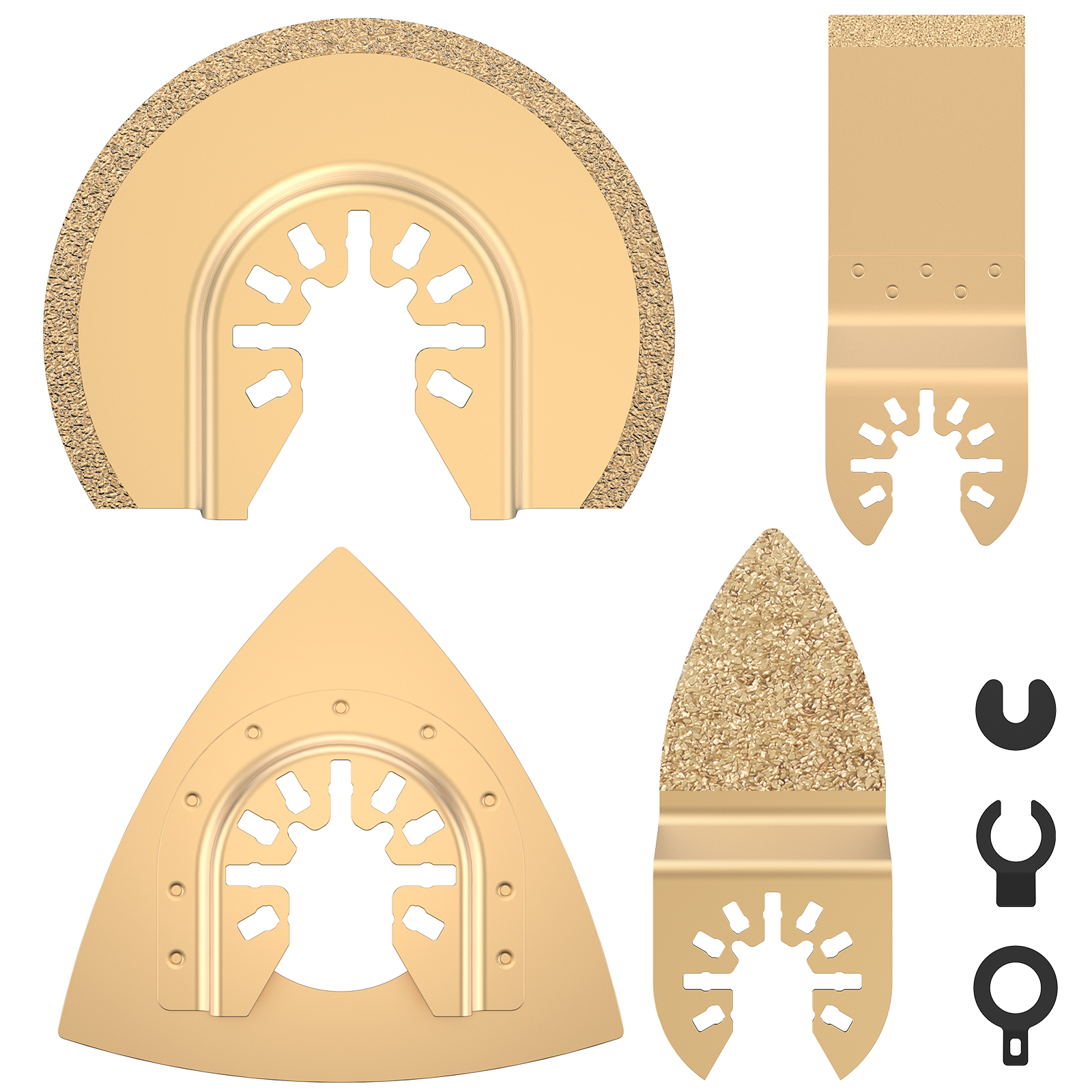 8/3PCS Carbide Multitool Messen Snel Snijden Oscillerende Zaagbladen Vernieuwer Zaag Set Keramische Tegel Grout Verwijderen gereedschap: Beige