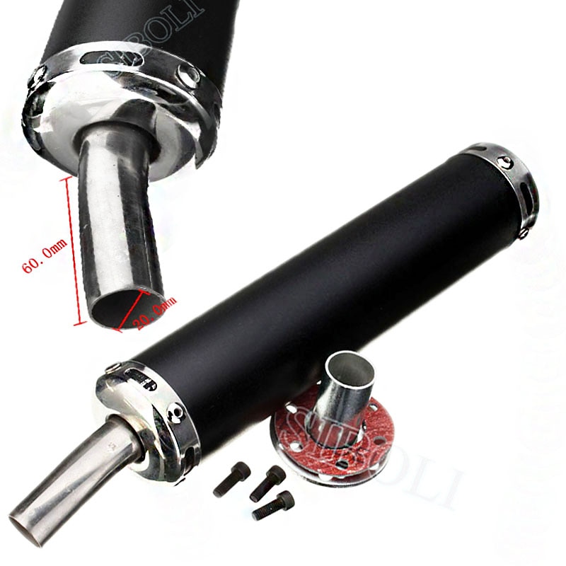 6 x 28cm universal motorcykel udstødnings lydpotte rør justerbar lyddæmper til street scooter motocross escape moto  ak168