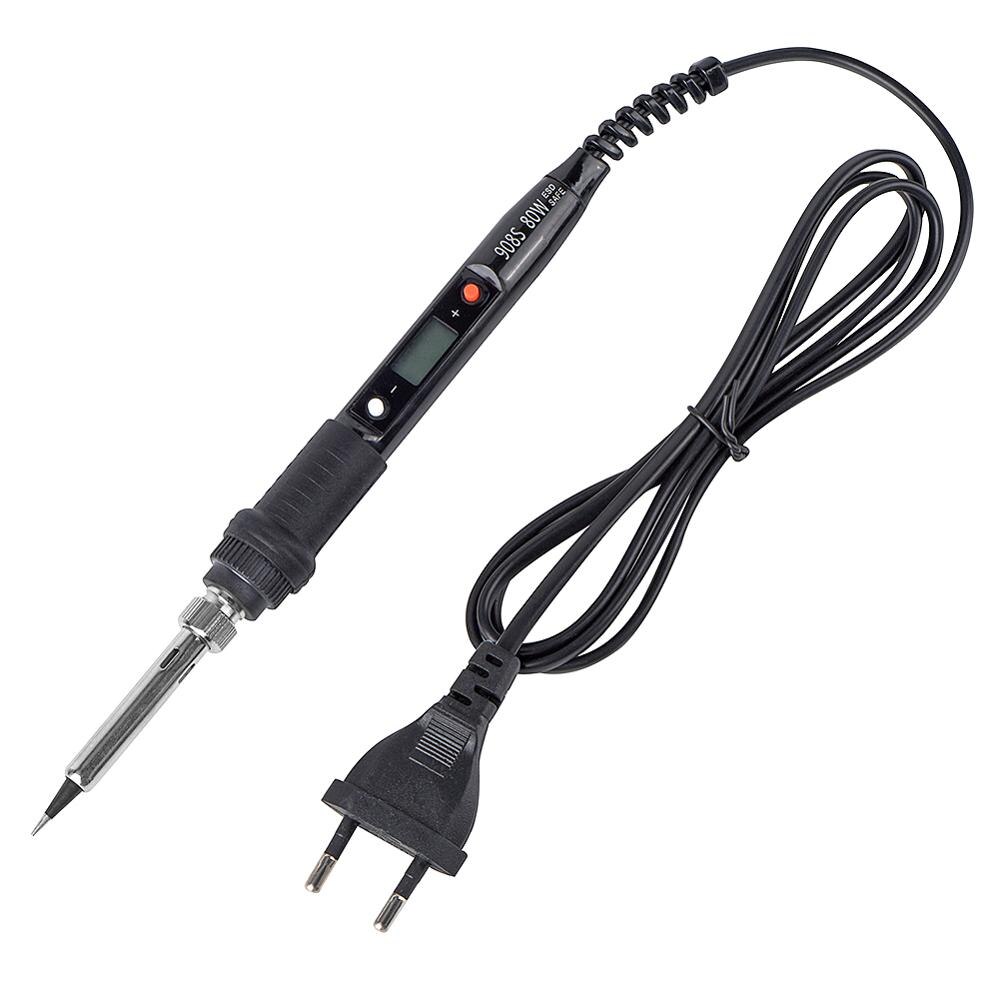 JCD Soldering Iron Kit Digital Soldering Irons Tin Set Electric Temperature Adjustable 220V 80W Rework Welding Equipment Tools: 110V / 908S-BBH