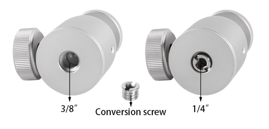 Metal Mini spherical small pan tilt 360 degree panoramic rotatable SLR camera pan tilt tripod mobile phone pan tilt