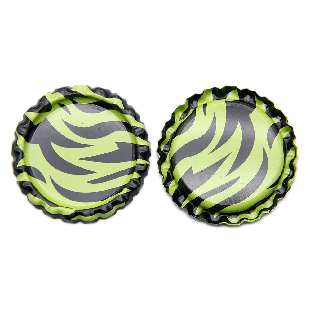 25Pcs Geometrische Patronen Ronde Vorm Fles Cap, DIY Handgemaakte Materialen Voor Maken Projecten, 25Yc2156: 1012897016