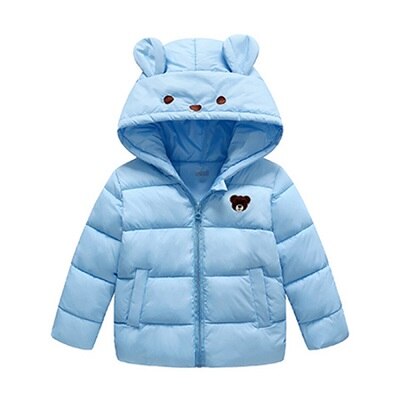 Nouveaux enfants coton vêtements enfants manteau de coton: PU ciel / 12M