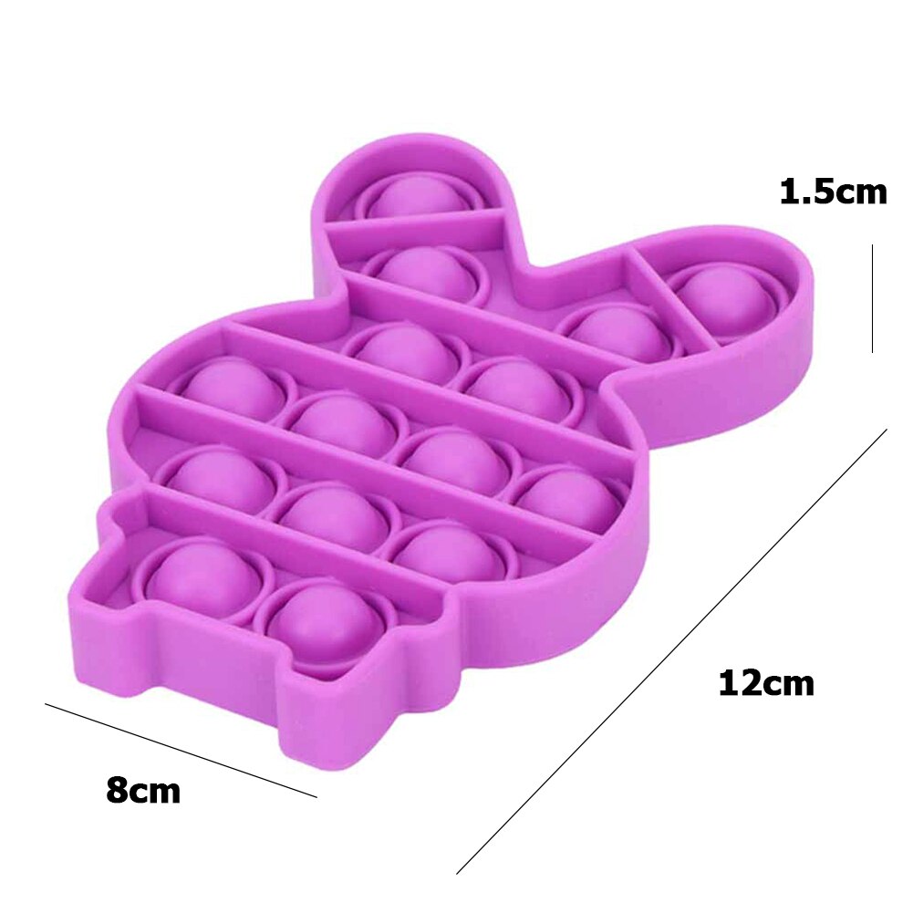 Push-Pops Blase Sensorischen Spielzeug Autismus Bedürfnisse Squeeze Stress Reliever Spielzeug Erwachsenen Kind Lustige Anti-stress Öffnet Es Zappeln reliver Stress: bunny purple