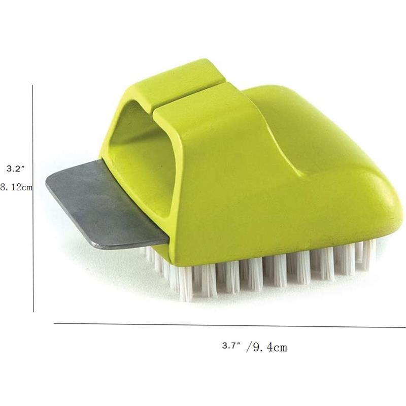 Salt Plate Scrubber Brush Green Handled Salt Block Cleaning Brush For Kitchen Dish Bowl Barbecue Cleaner Tools Home Accessories