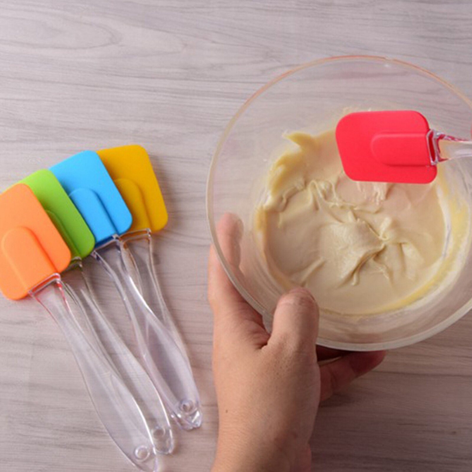 Silicone Spatula Kitchen Utensil Cake Mixer for Cooking Baking Mixing Red