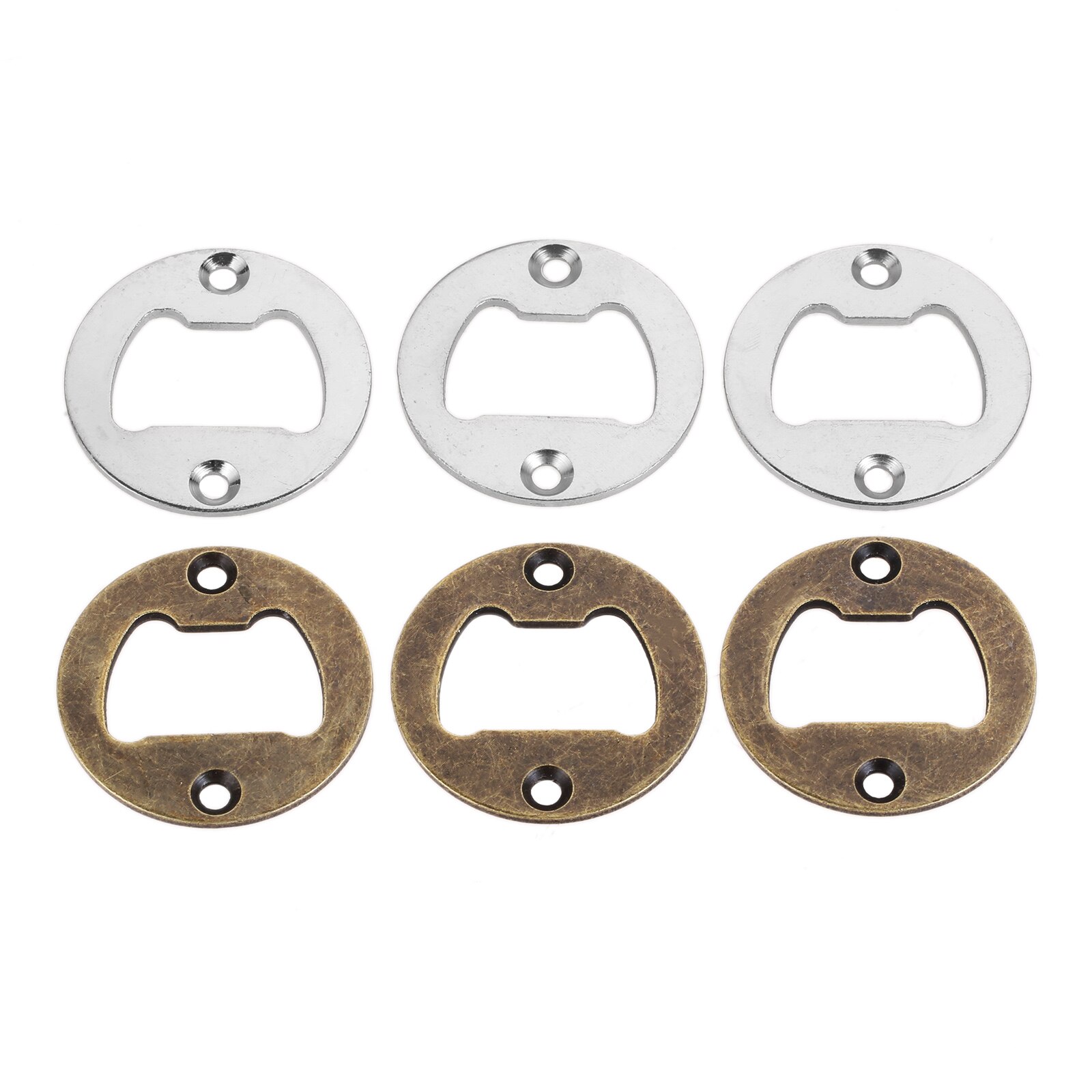 10pcs Bottle Opener Insert w/screw 40mm Round Iron Corn Beer Open Antique Bronze Silver fit for Bar/Home/Restaurant/Kitchen/Pub