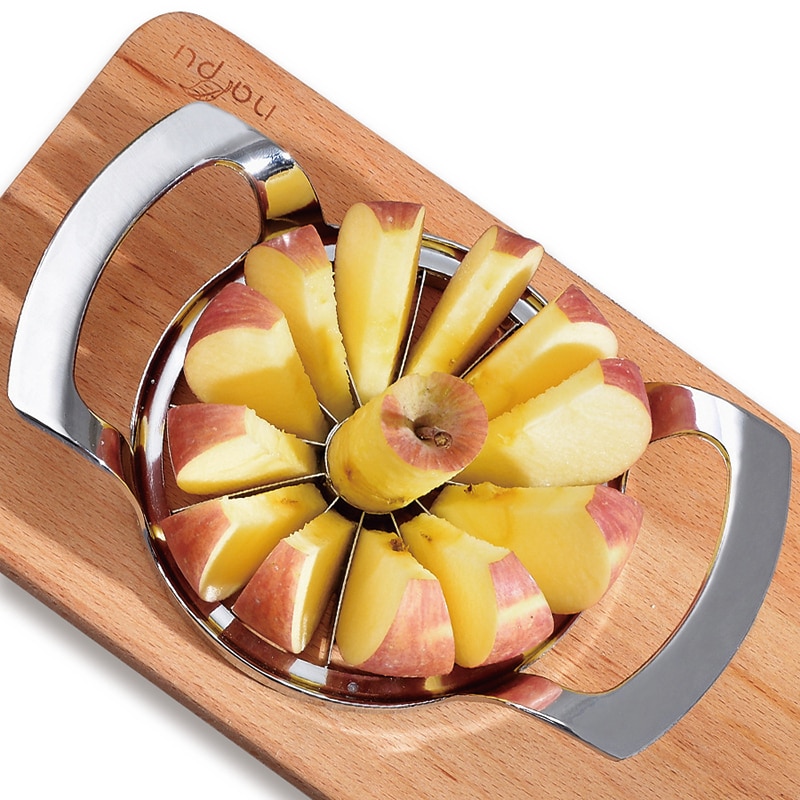 Apple Shredders Snijmachines Huishoudelijke Tool Cut Fruit Multifunctionele Rvs Shredders Snijmachines Cut Apple Apparaat Oranje