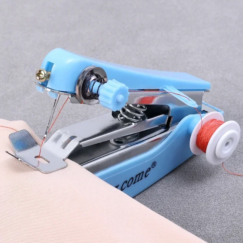 Mini Sewing Machine Portable Needlework Repairing Hand-Held Clothes Fabrics Sewing Machine for Clothes,Fabrics DIY Home Travel