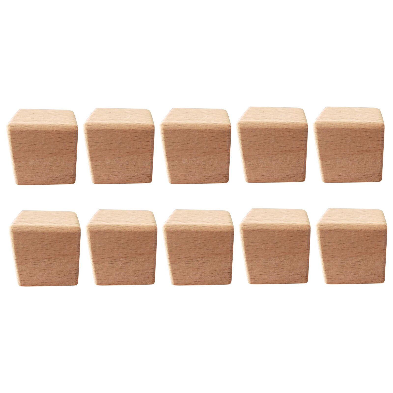 10 Stuks Natuurlijke Hout Kubus Blokken Vierkante Ambachten Houten Vormen Unfinished Houten Kubussen Voor Hobby Model Maken Craft: 3.5CM