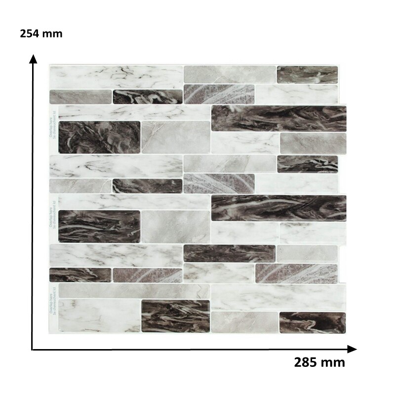 Vanntett selvklebende tapet peeling og pinne kjøkken backsplash dekor flis: 27076
