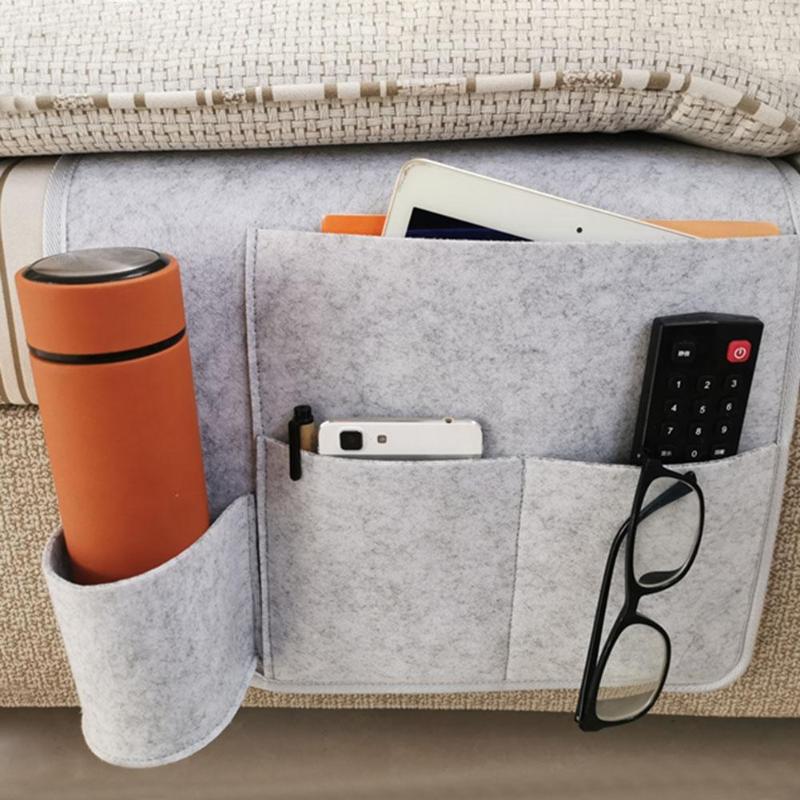 Sengetøj opbevaringspose filt seng sofa lomme telefon hængende opbevaring arrangør vandflaske holder arrangør seng holder lommer