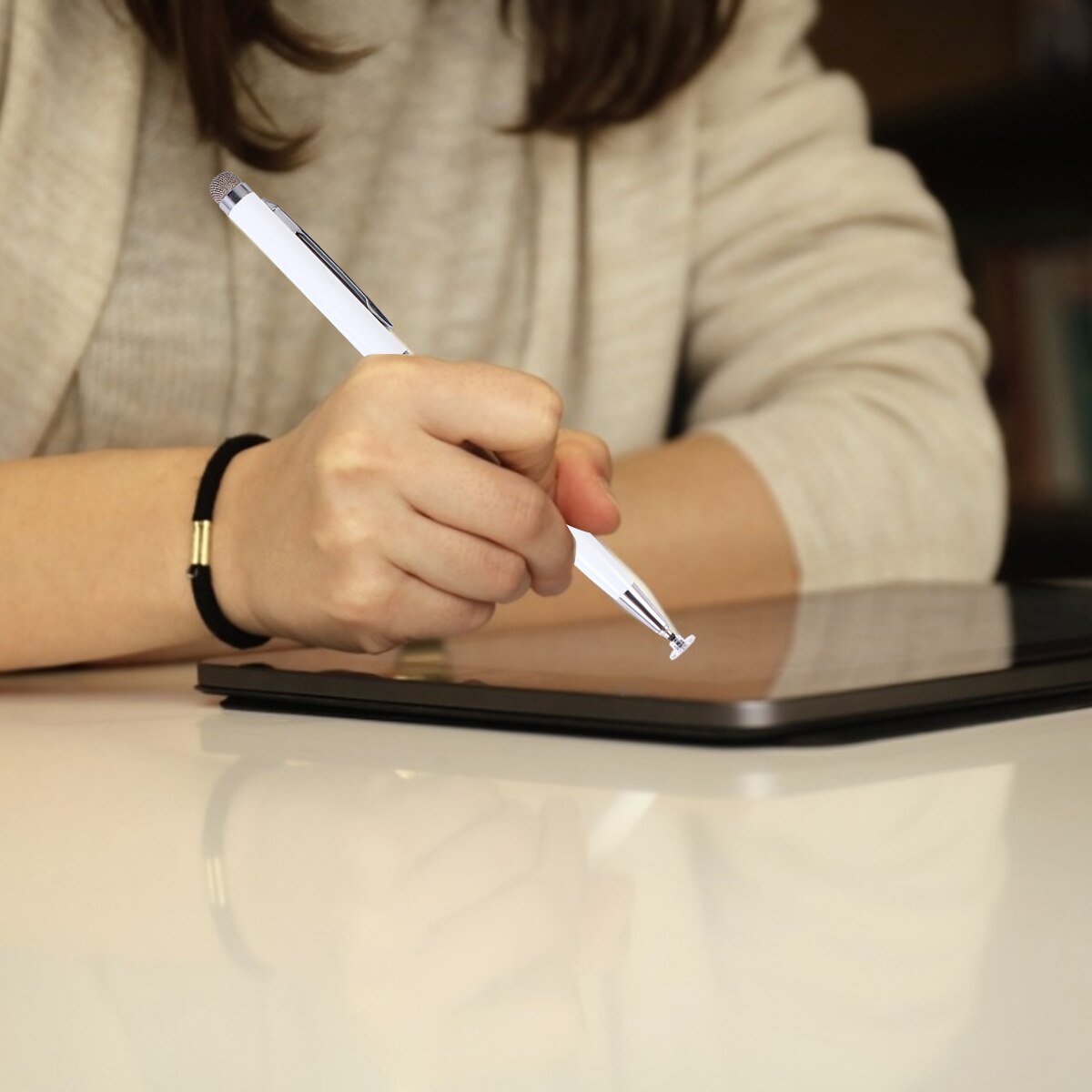 2 uds bolígrafo Stylus Universal lápiz lápices para pantalla táctil capacitiva de pintura de la pluma
