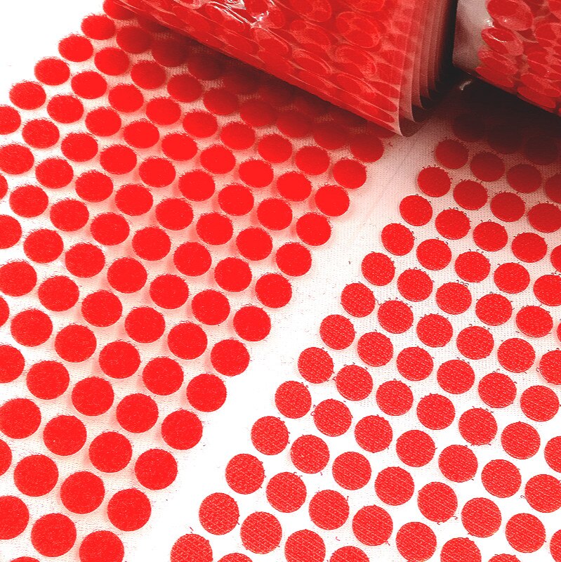 100 par kardborreband självhäftande självhäftande fästtejp krokar och öglor magiska tejp prickar klistermärke kardborreband nylon hem klitterband lim