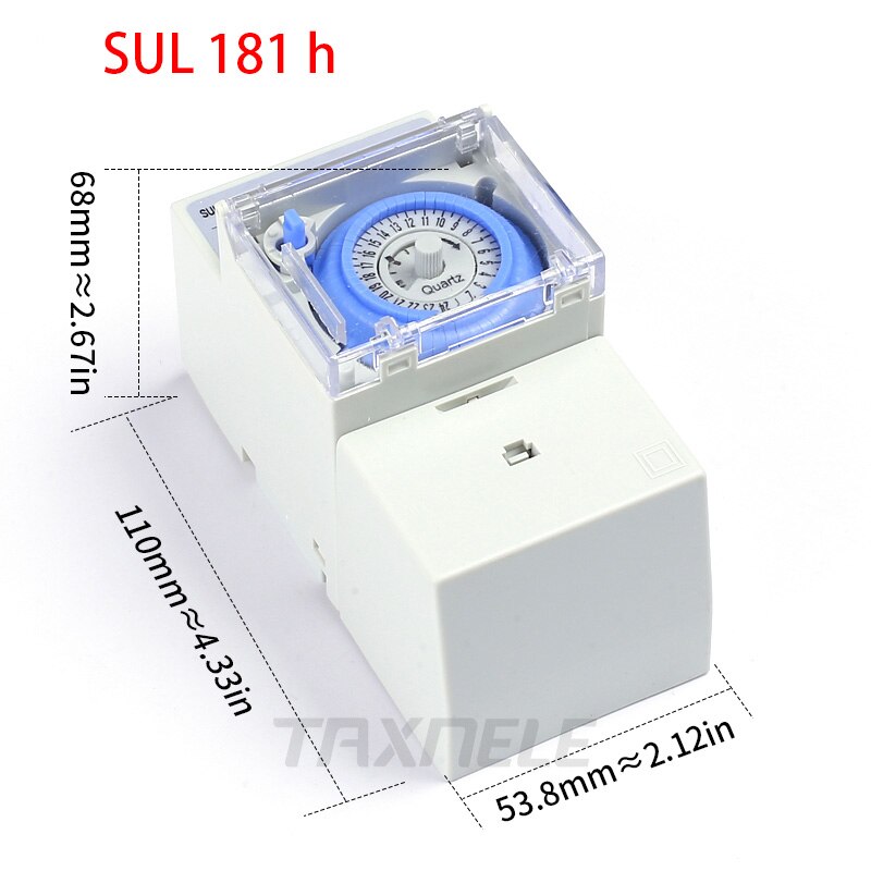 Sul 181h sul 181d mekanisk timer 24 timmar tidsomkopplare relä elektrisk programmerbar timer 24 timmars din rail timeromkopplare
