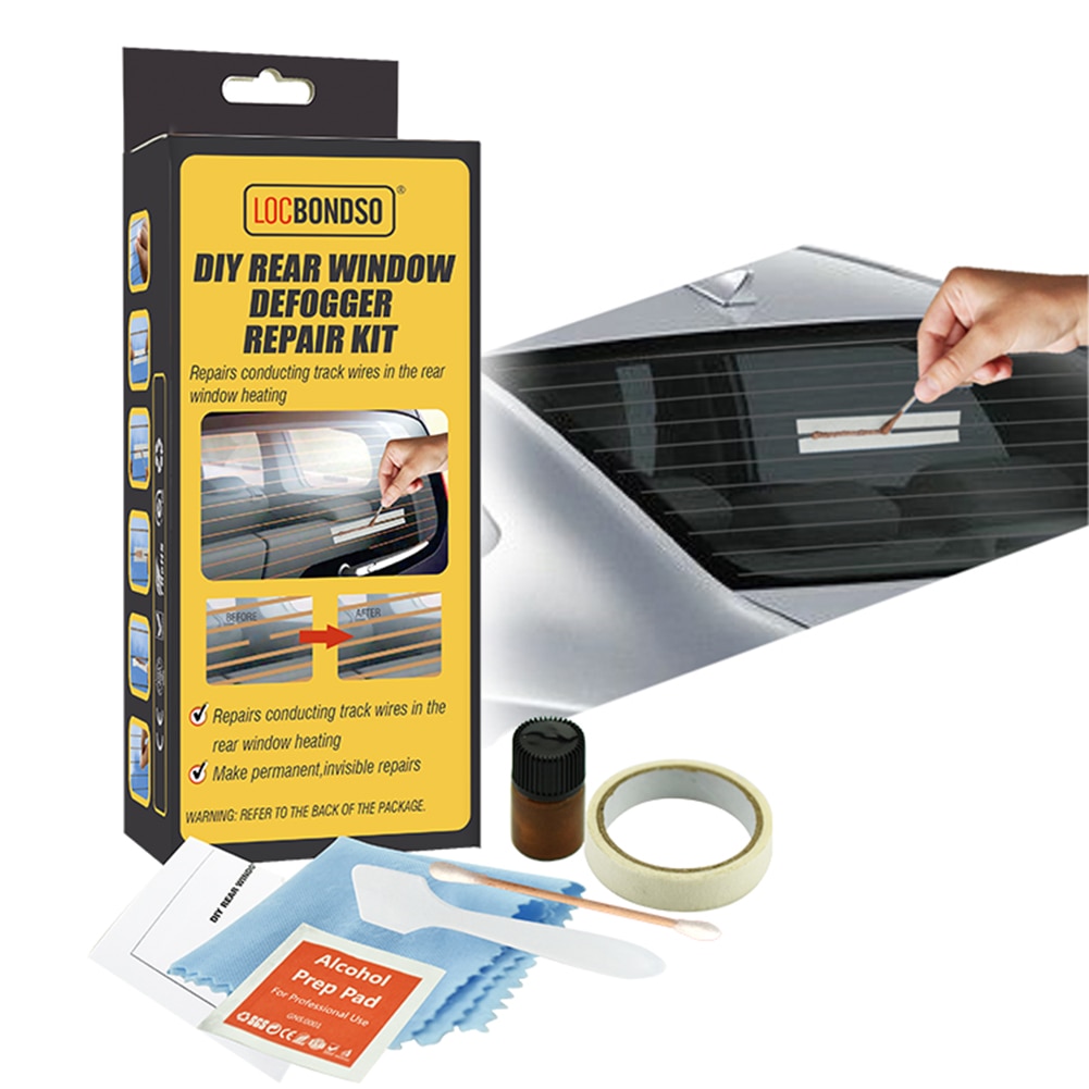 Car Rear Window Defogger Repair Kit Repair Broken Rear Window Defroster Grid Lines DIY Quick Repair Scratched Care Tools