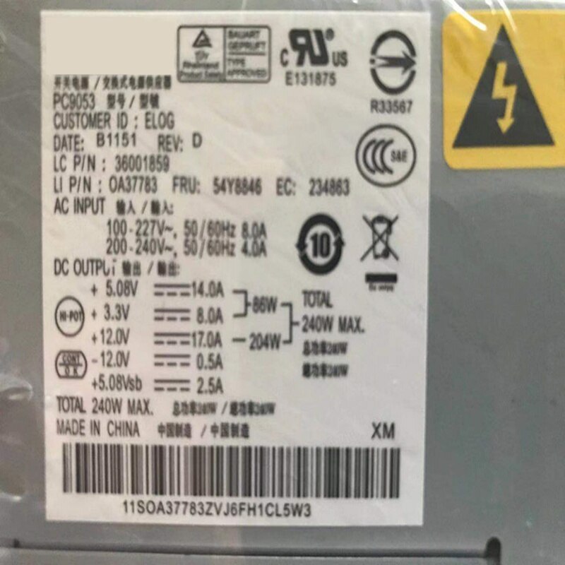 Originele Psu Voor Hp Tfx M70E M75 M90P M91 A6880F 240W Voeding PS-5181-02 PS-5241-05 PS-5241-06 PC9053 HK340-71FP