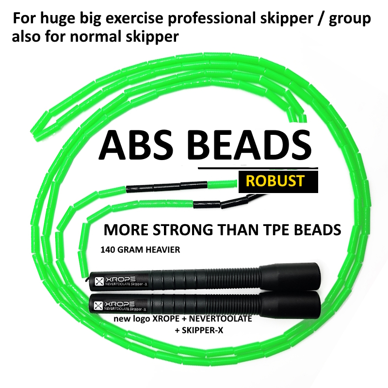 NEVERTOOLATE XROPE 7mm lage luchtbestendigheid harde kralen springtouw springtouw kralen skip Professionele concurrentie 2,9m lang handvat: YELLOW