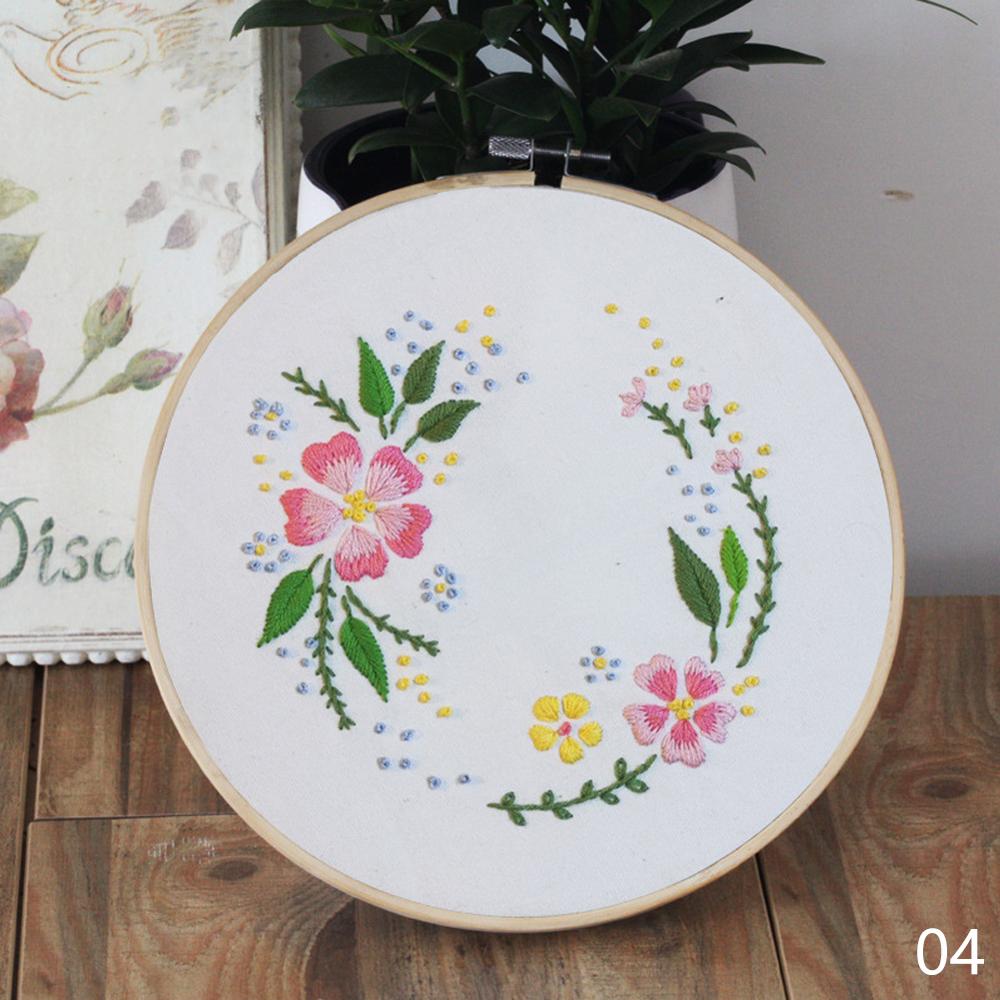 Circle Embroidery Kits ,Embroidery Set,Needlework Embroidery, Cross Stitch kits, Embroidery for Beginner, DIY Art Sewing Craft: 04