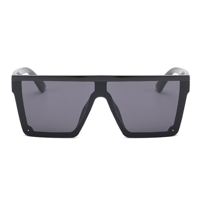 Oversized Zonnebril Vrouwen Big Frame Vierkante Platte Top Klinknagel Zonnebril Vrouwelijke Vrouwen/Mannen Vintage Spiegel Shades Gradiënt UV400