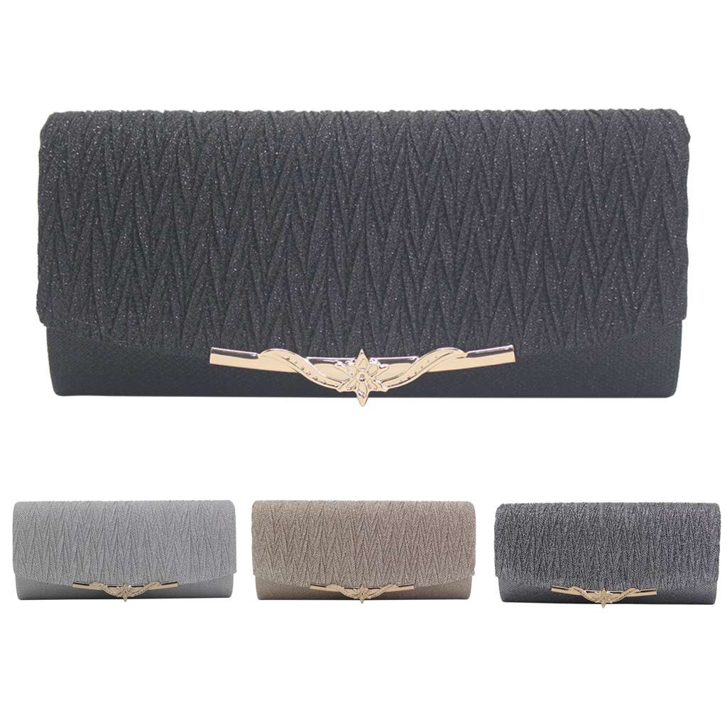 Women Bag Solid Ruched Party Chain Phone Evening carteras mujer de hombro y bolsos sac a main femme de marque soldes