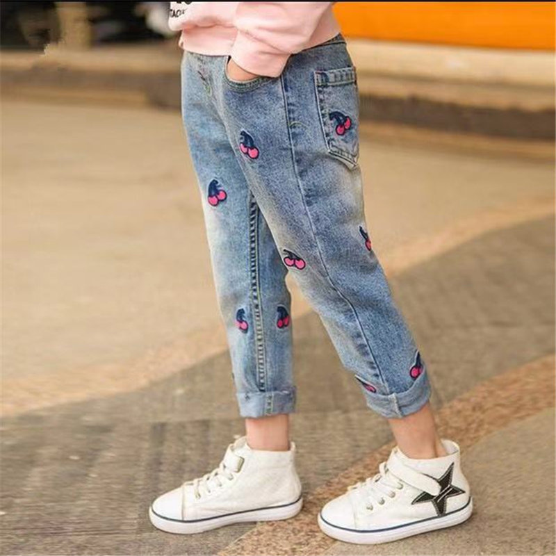Big Girls Jeans Kids Pants Children Trousers Korean Kids Clothes Jeans Pants Teenage Denim Pants 4 5 6 7 8 9 10 11 12 13 Years