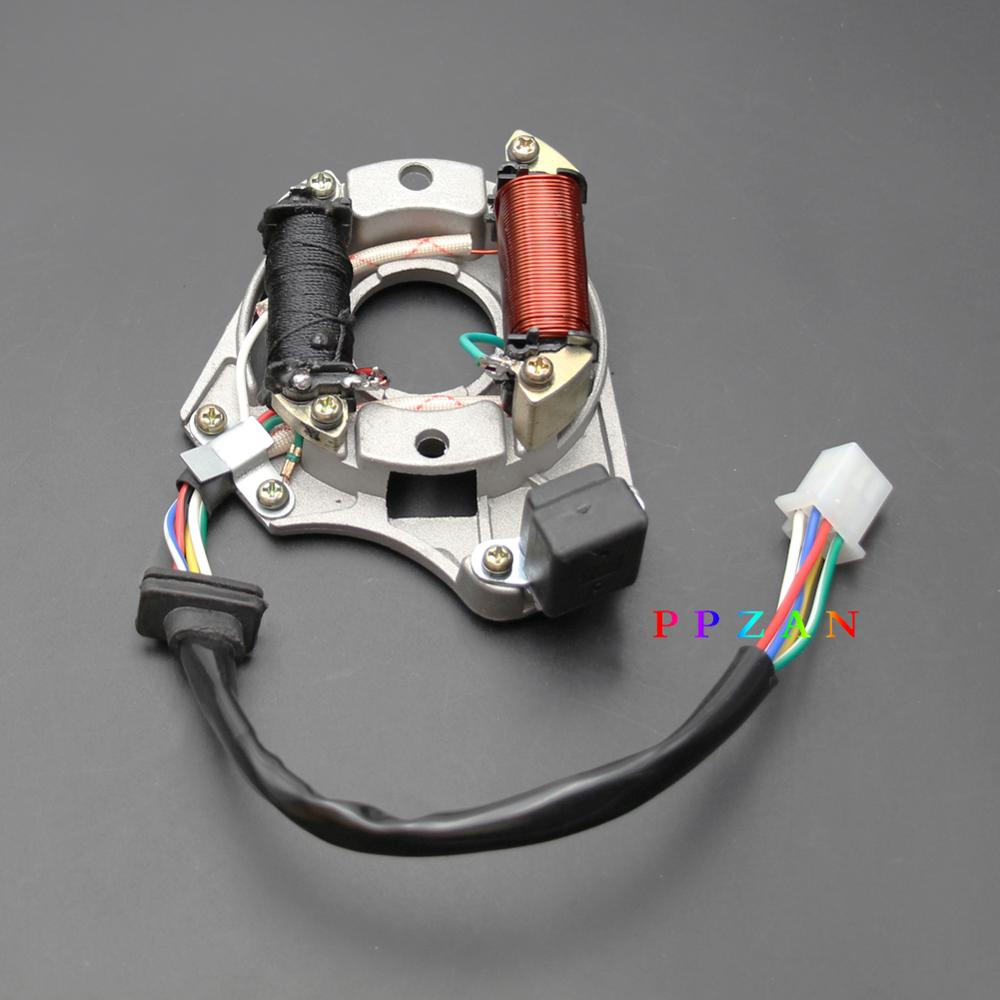 ATV Quad STATOR IGNITION MAGNETO PLATE For 50CC 70CC 90CC 110CC 125CC Chinese 2 Coil Taotao Coolster Sunl JCL PPZAN