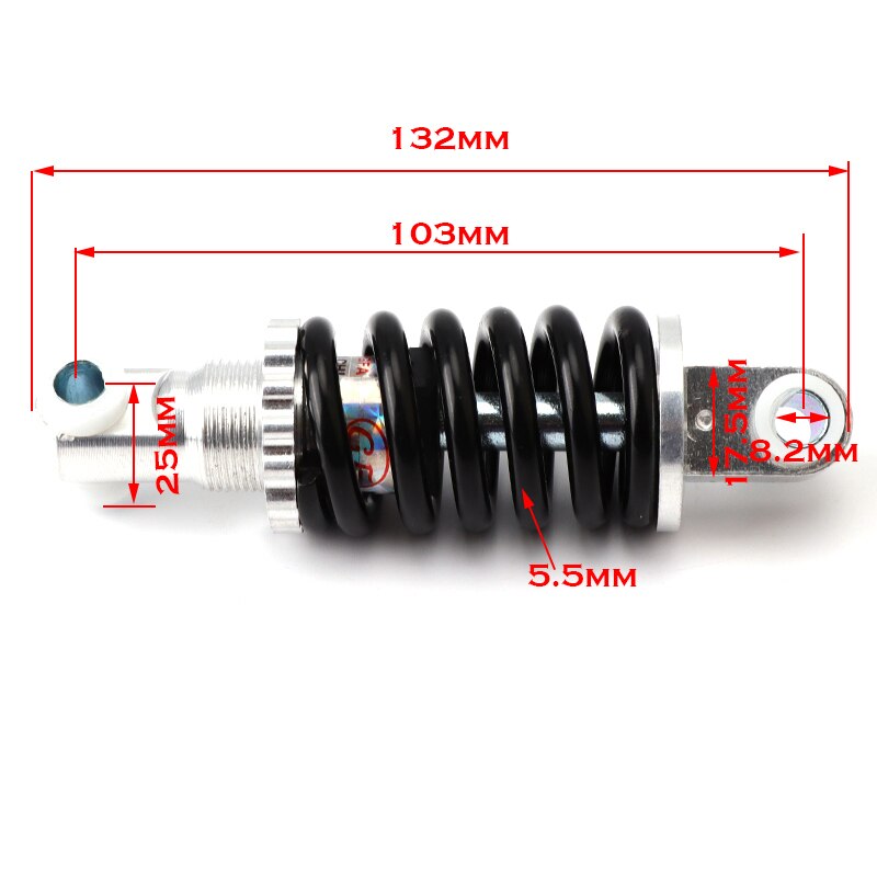 Universal- 100MM hinten Suspension schock für Elektrische Rolle Motorrad Einstellbar Absorber Frühling Schock Schlittschuh Zubehör