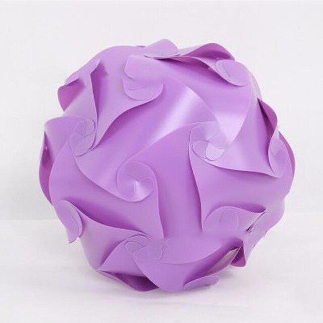 Bricolage moderne boule lampe abat-jour abat-jour Art déco coloré Puzzle pendentifs lumière ombre bricolage plafond moderne diamètre 30 cm: VIOLET