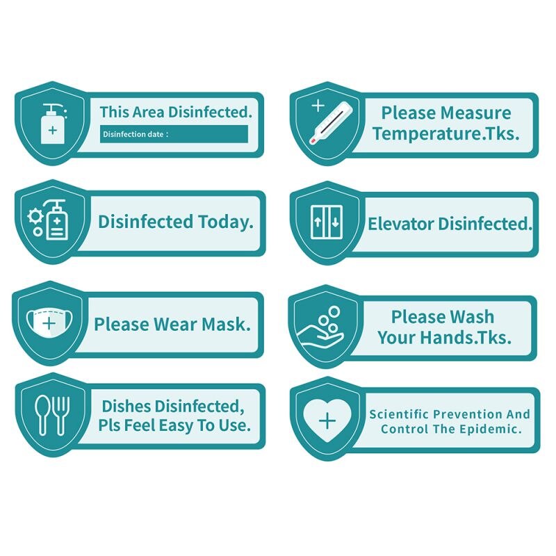 1Pcs Acryl Preventie Borden Welkom Teken Winkel Waarschuwing Teken Winkel Gedesinfecteerd Teken Voor Restaurants School Office Building