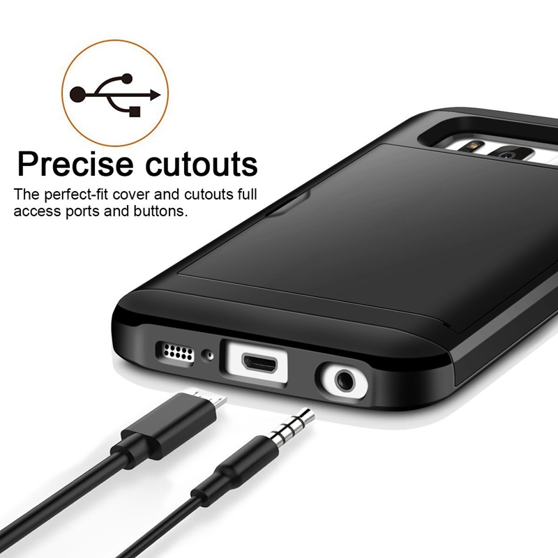 For Samsung Galaxy S8 S8 Plus S8+ Samsung S 8 S8plus Case Cover Protective Credit Card Holder ID Slot Coque Cover Funda Capa