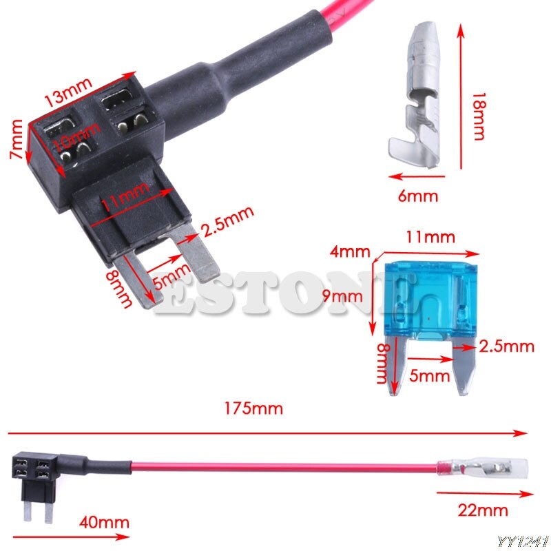 1set Micro Mini Blade ATM Fuse Adapter Dual Circuit Adapter Holder For Car Car Maintian Item-Y11