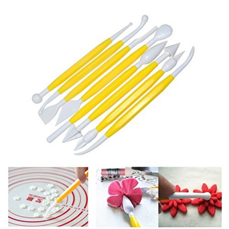 8 pièces/ensemble gâteau pâtisserie sculpté bricolage gâteau décoration outils Fondant chocolat support fleur utiliser des outils accessoires de cuisine