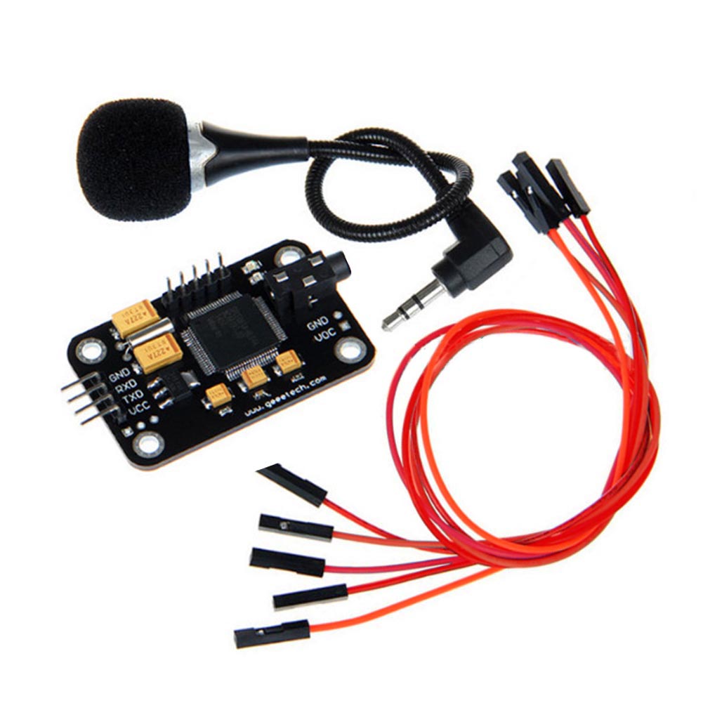 Control Durable Voice Recognition Module Universal Jumper Wire Black Speech With Microphone Tools High Sensitivity For A rduino