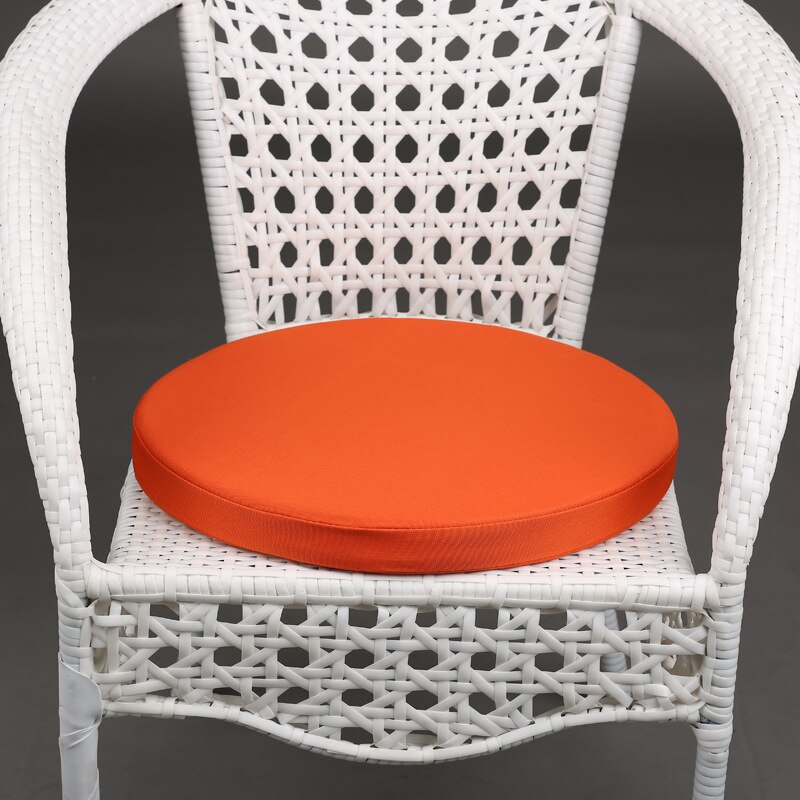 Outdoor/Indoor Round Waterproof Furniture Cushion with Filling Replacement Deep Seat Cushion for Patio Chair Bench 45cm: Orange