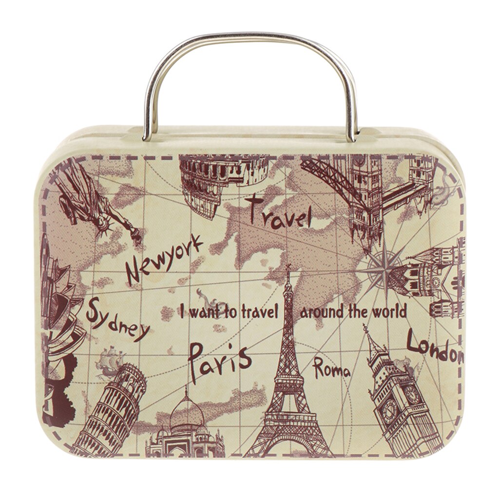 1/6 Doll Dollhouse Miniature Toy Retro Trunk Box Suitcase Luggage Traveling Case: D