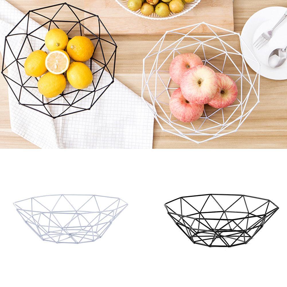 Plato para fruta de estilo nórdico para el hogar, olla de estilo europeo forjado F9O7, cesta para aperitivos, drenaje de hierro, Fru I2R0