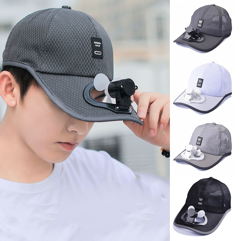 Zomer Fan Cooling Baseball Cap Hoed Usb Opladen Ademend Schaduw Zonnebrandcrème Hoed Vereist Vissen Zomer Sport Outdoor