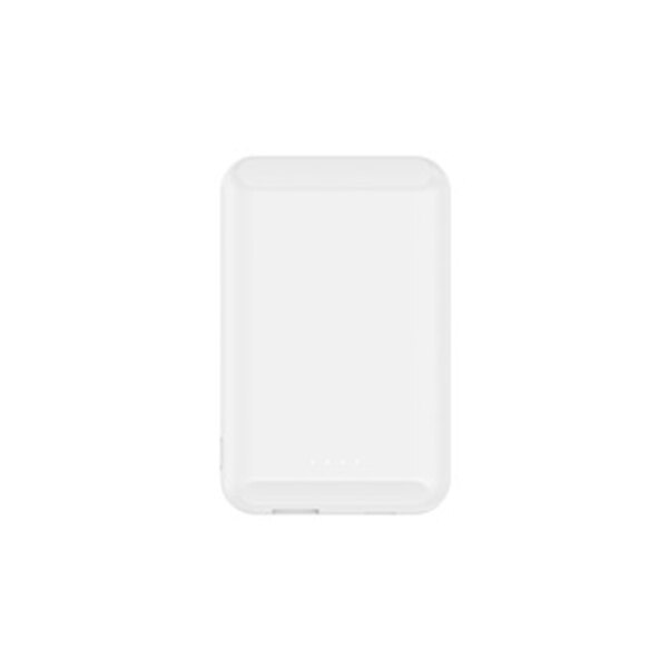Draagbare Dunne Slim Wireless Powerbank Magnetische Externe Extra Batterij Voor Apple 12 Iphone Magsafe Charger Mini Power Bank: White