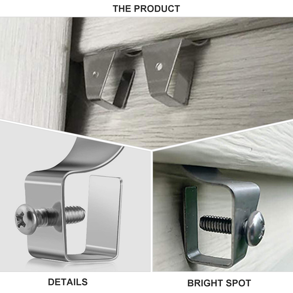 6pcs Vinyl Siding Screws Hooks Steel Outdoor Siding Screw Hanger No-Hole Needed Siding Clips