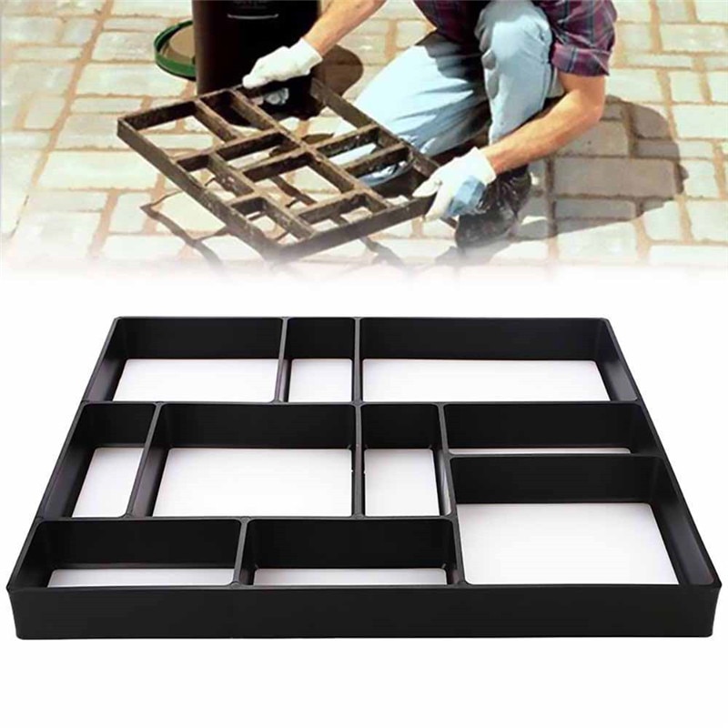 10-Cell Concrete Mold Reusable Walking Machine Stepping Stone Paving Machine Sidewalk Paving Paving Mold For Courtyard Garden
