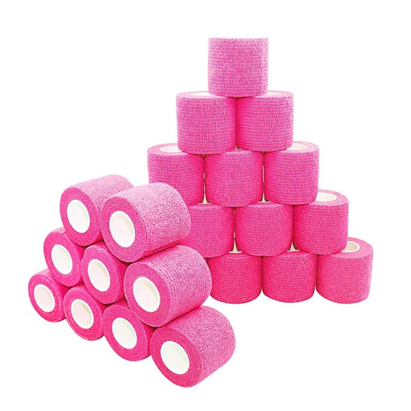 24 Rolls Of Self-Adhesive Bandage 5cm*4.5m Emergency Tape Elastic Self-Adhesive Tape, Suitable For Sports Wrists And Ankles: HN-106
