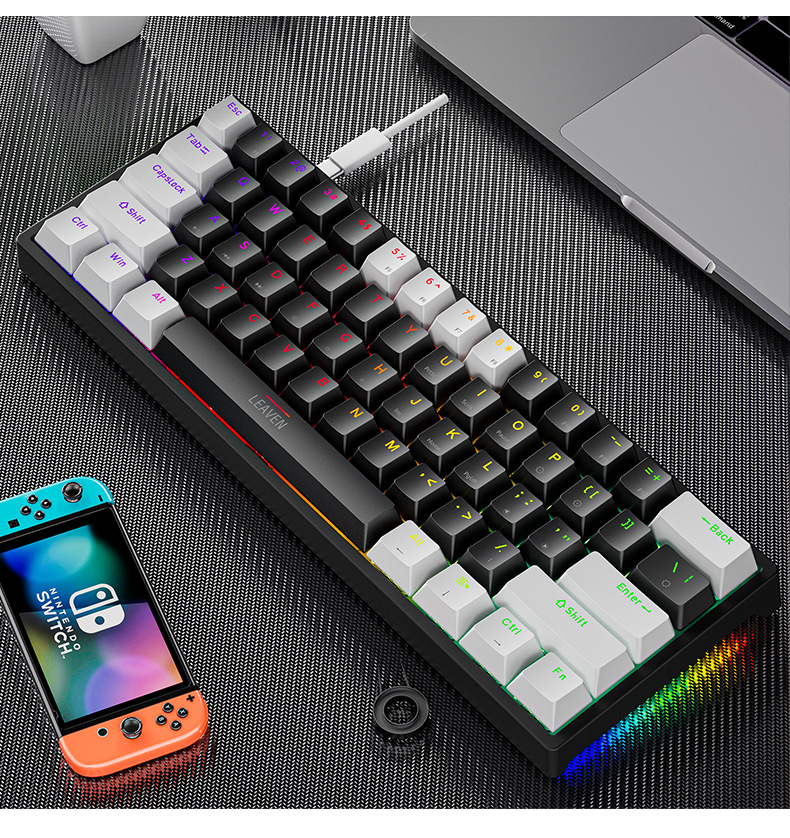 K620 Mini Gaming Mechanical Keyboard 61 Keys RGB H... – Grandado
