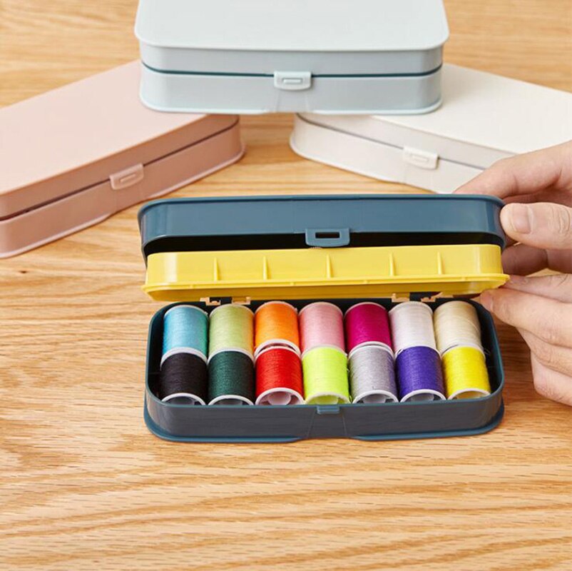 Double Layer Sewing Box Set Portable Multi-function Sewing Kit Hand-stitched Sewing Tool Storage Home Accessories