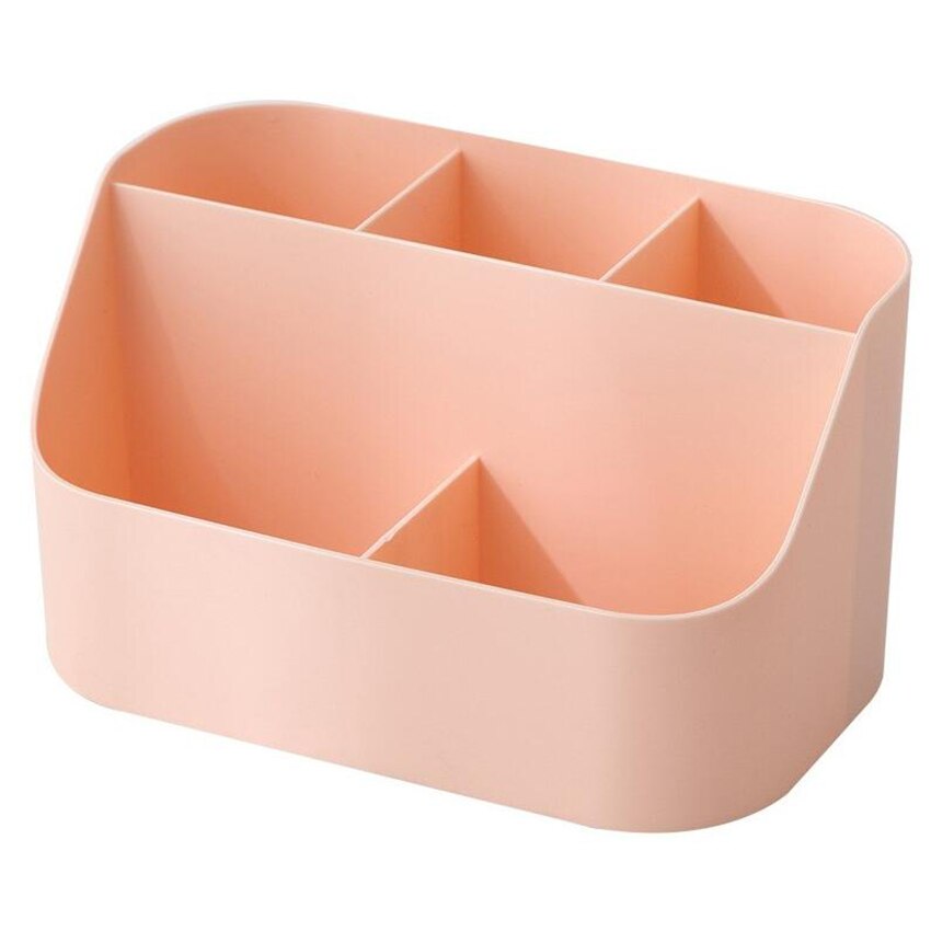 Woonkamer Afstandsbediening Opbergdoos Desktop Pen Houders Oortelefoon Diversen Organizer Make Borstel Stand Storage Case: Roze