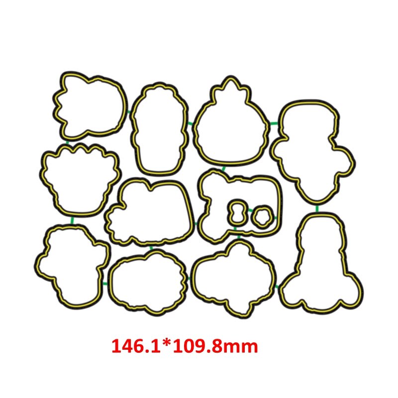 QWELL Cactus Plants Metal Cutting Dies And Clear Stamps Words Sentences DIY Scrapbooking Craft Paper Cards Making Template: Only Dies